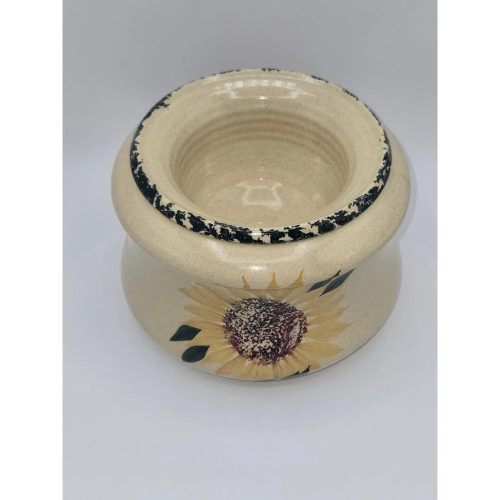 Contemporary Pottery Sunflower African Violet Self Watering Planter Handmade USA